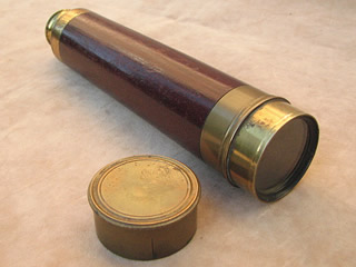 Victorian 3 draw mahogany & brass telescope 